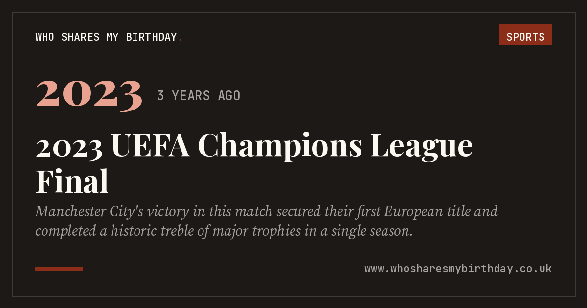 2023 UEFA Champions League Final