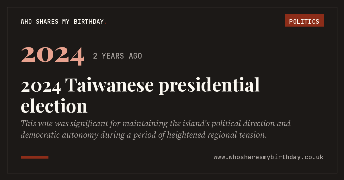 2024 Taiwanese presidential election