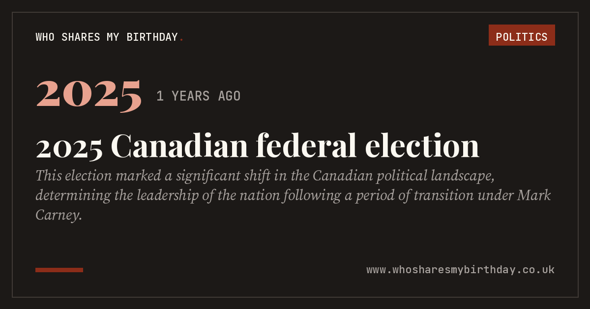 2025 Canadian federal election