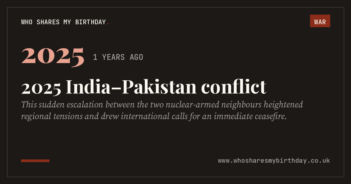 2025 India–Pakistan conflict