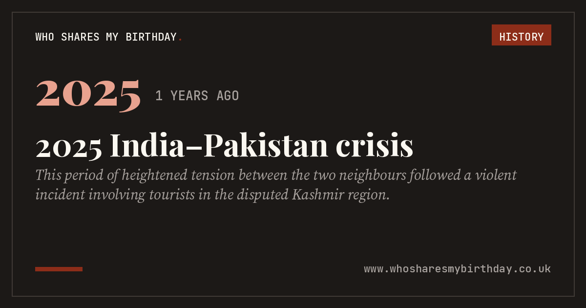 2025 India–Pakistan crisis