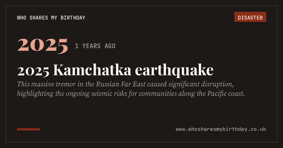 2025 Kamchatka earthquake