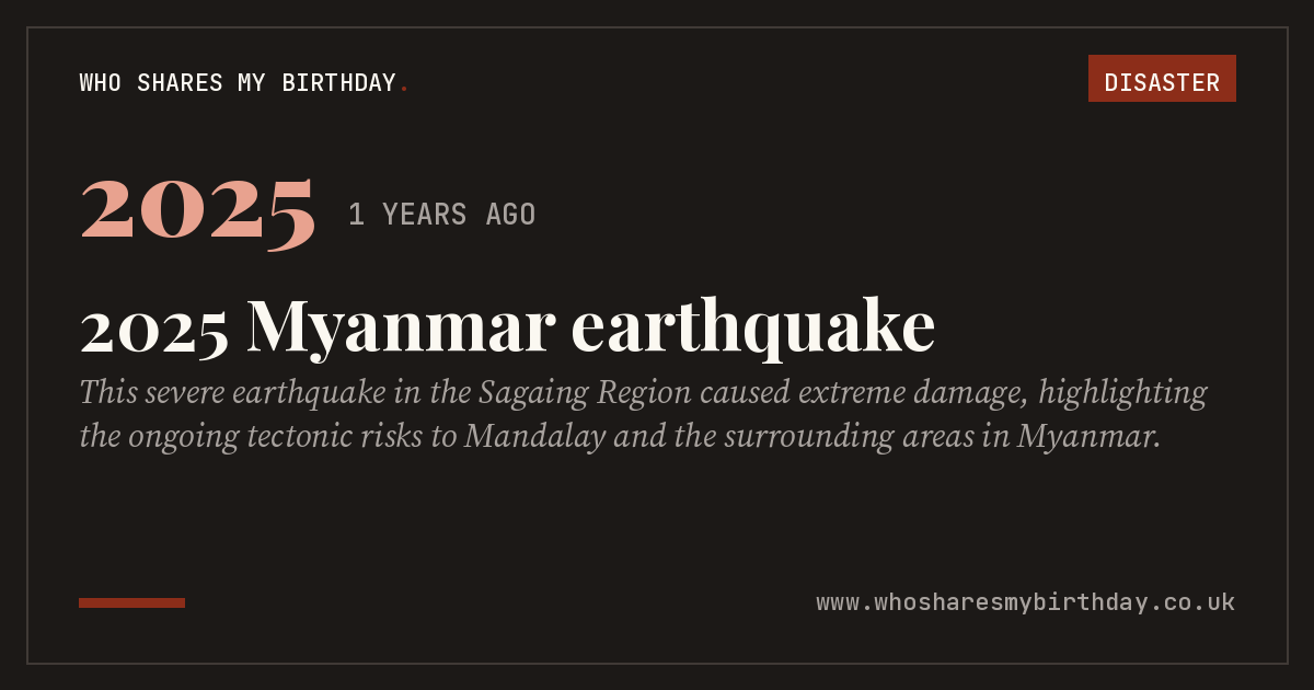 2025 Myanmar earthquake