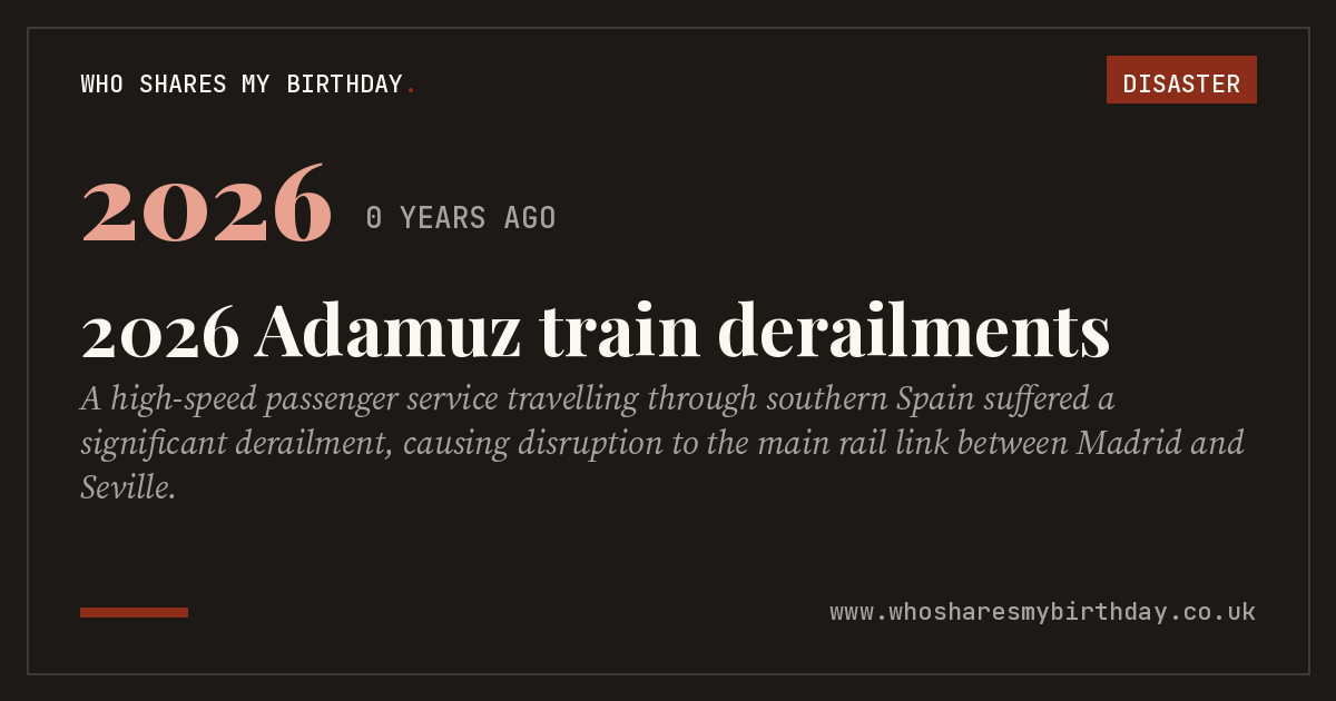 2026 Adamuz train derailments
