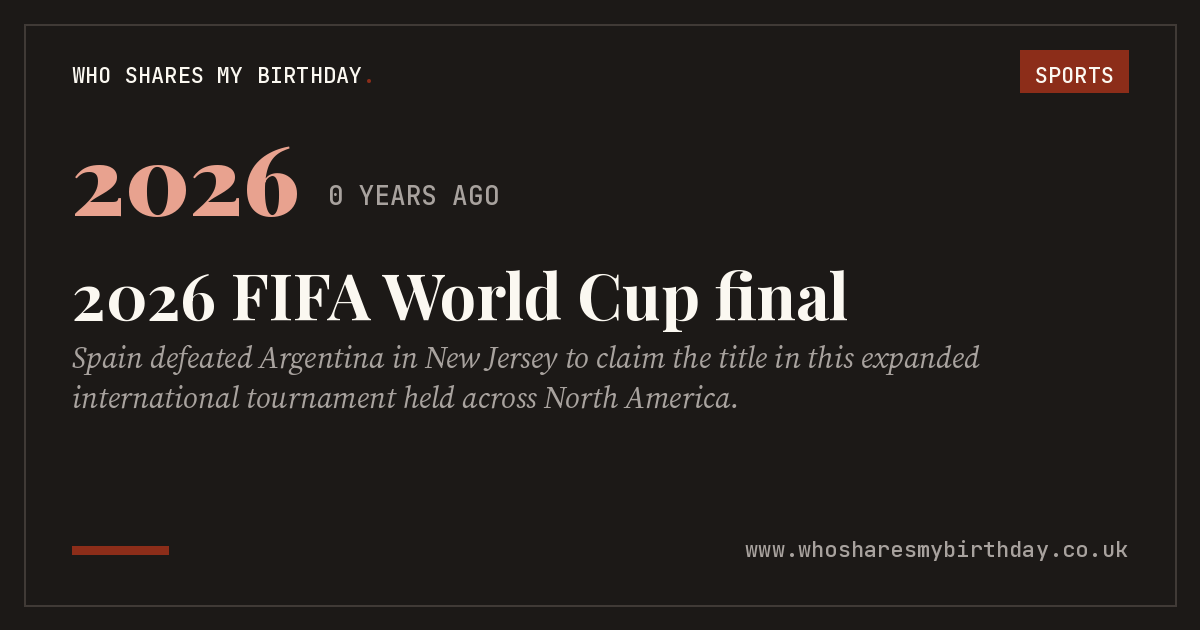 2026 FIFA World Cup final