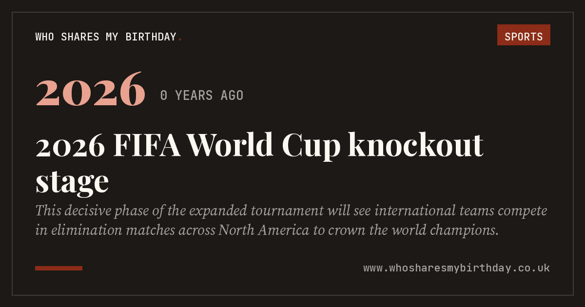 2026 FIFA World Cup knockout stage