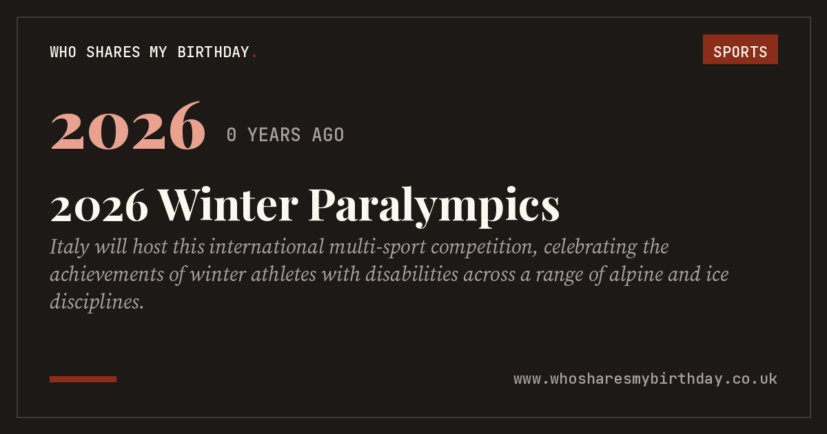 2026 Winter Paralympics