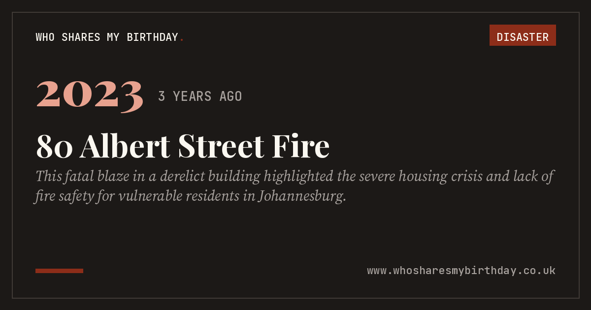 80 Albert Street Fire