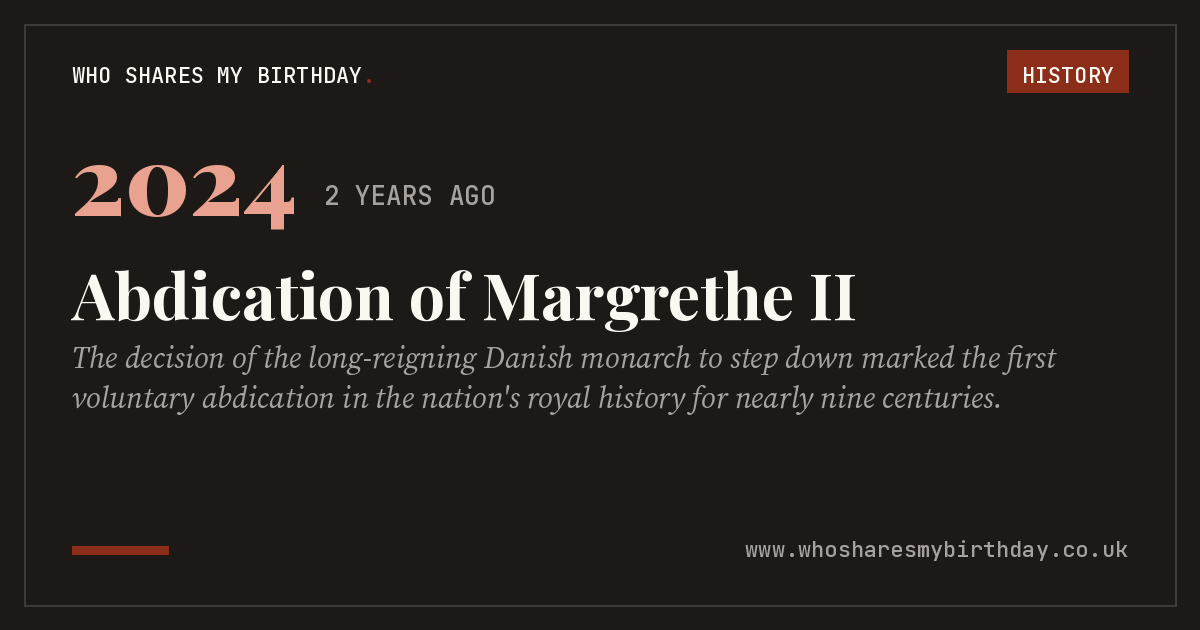 Abdication of Margrethe II