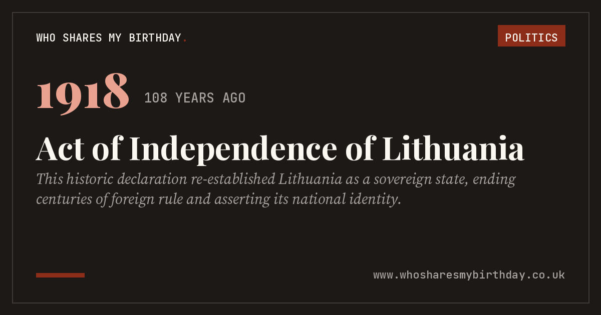 Act of Independence of Lithuania