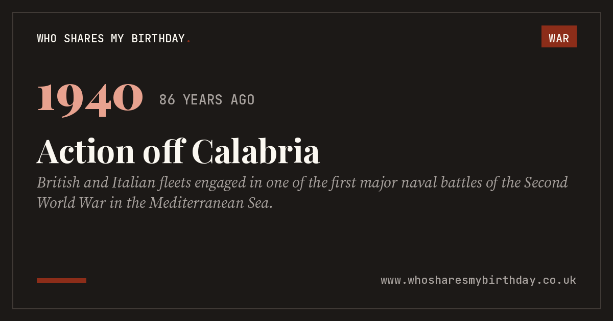 Action off Calabria