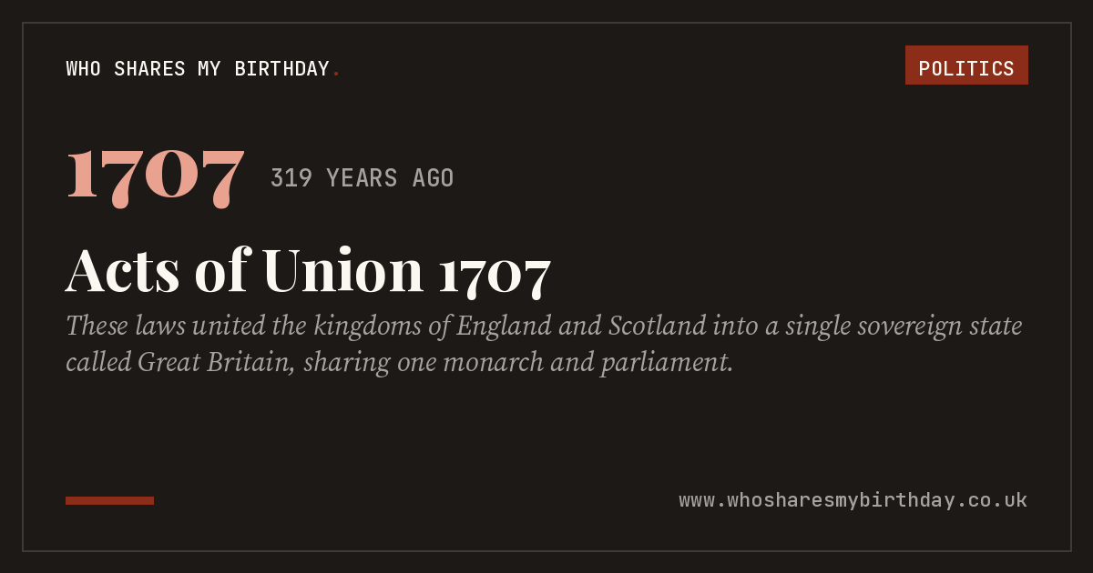 Acts of Union 1707