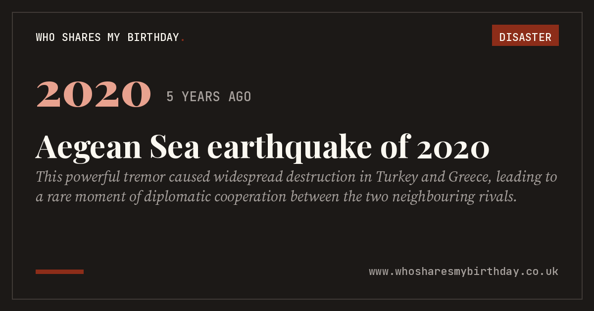 Aegean Sea earthquake of 2020