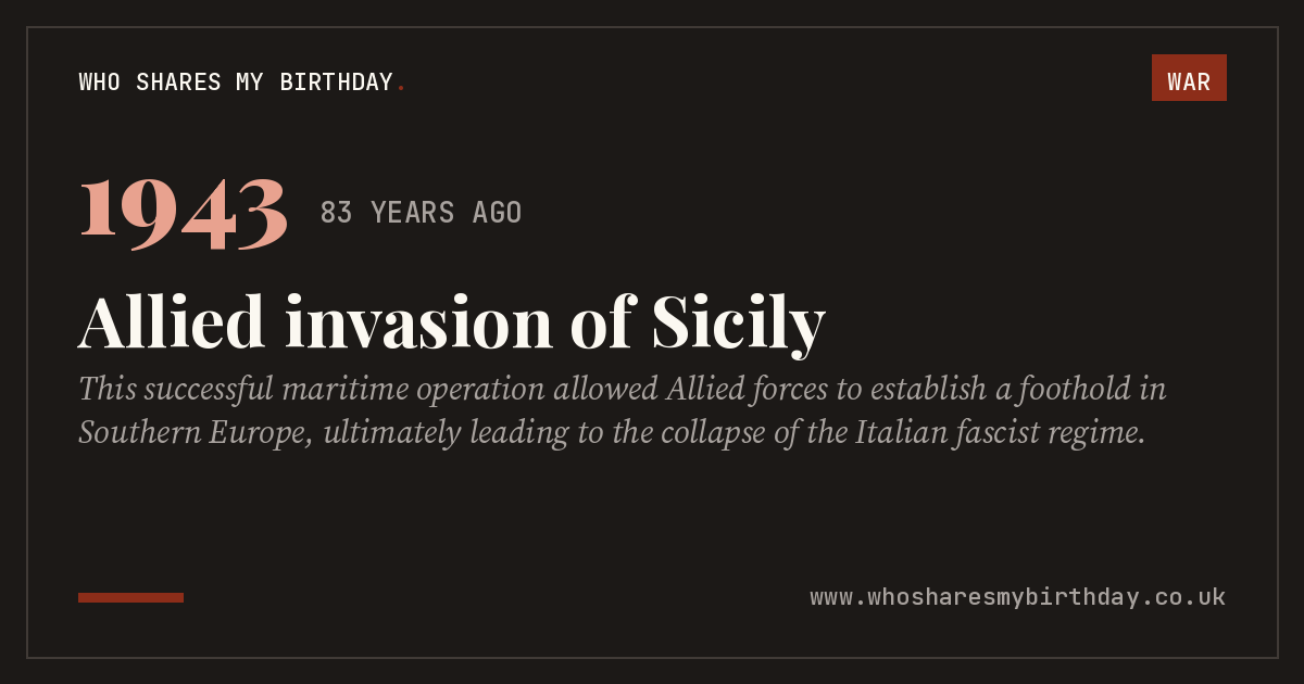 Allied invasion of Sicily