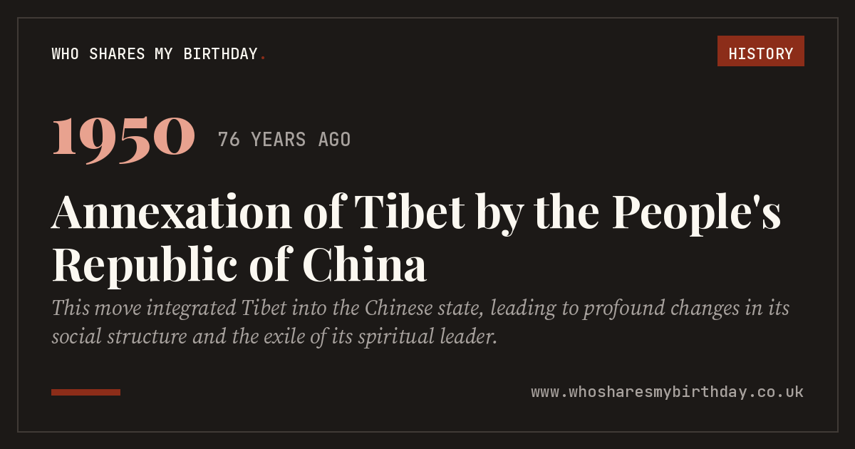 Annexation of Tibet by the People's Republic of China