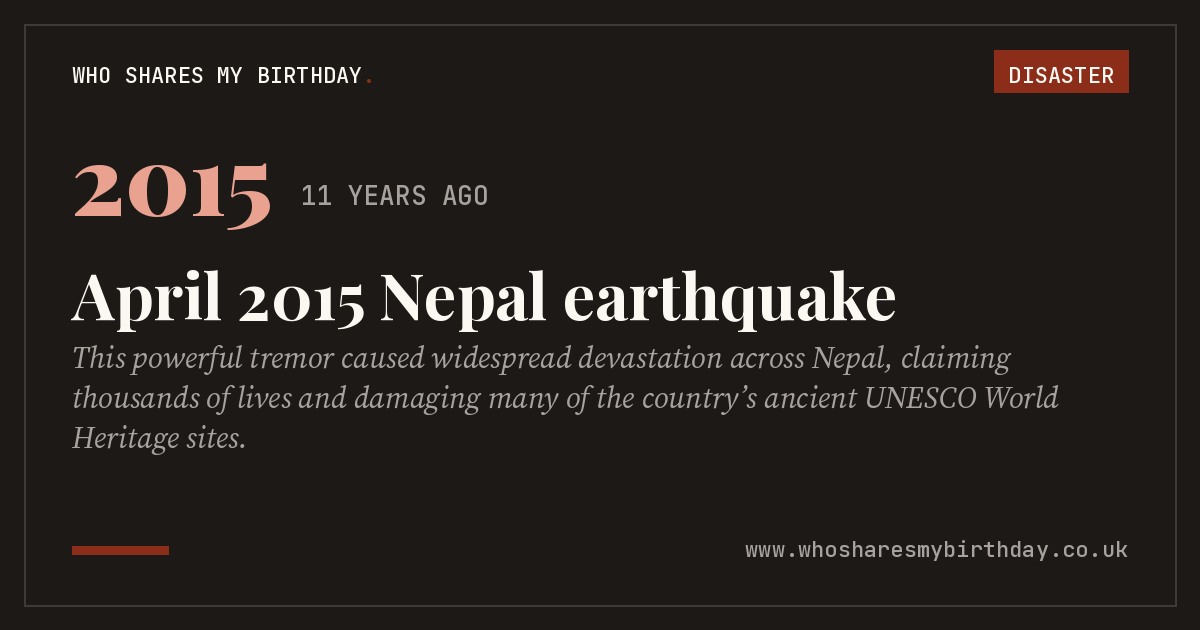 April 2015 Nepal earthquake