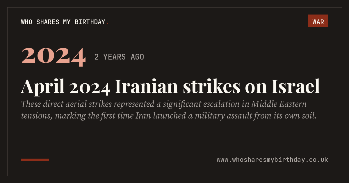 April 2024 Iranian strikes on Israel