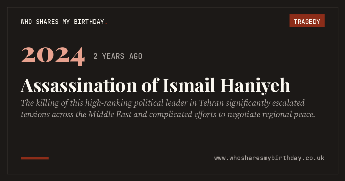 Assassination of Ismail Haniyeh
