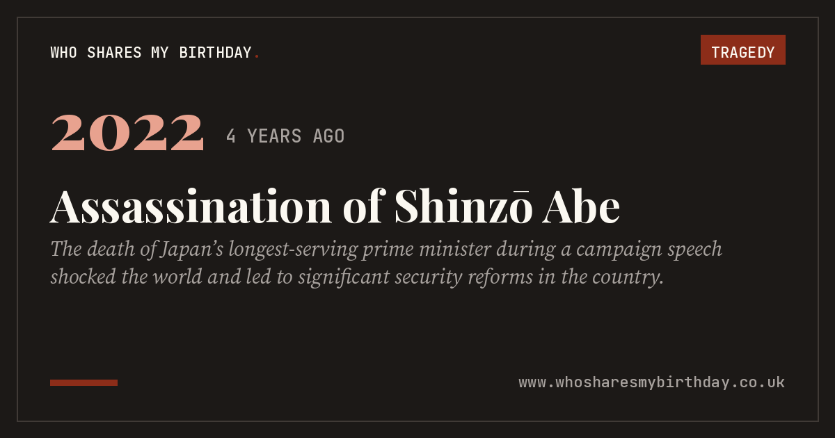 Assassination of Shinzō Abe