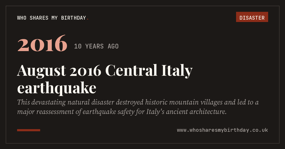August 2016 Central Italy earthquake