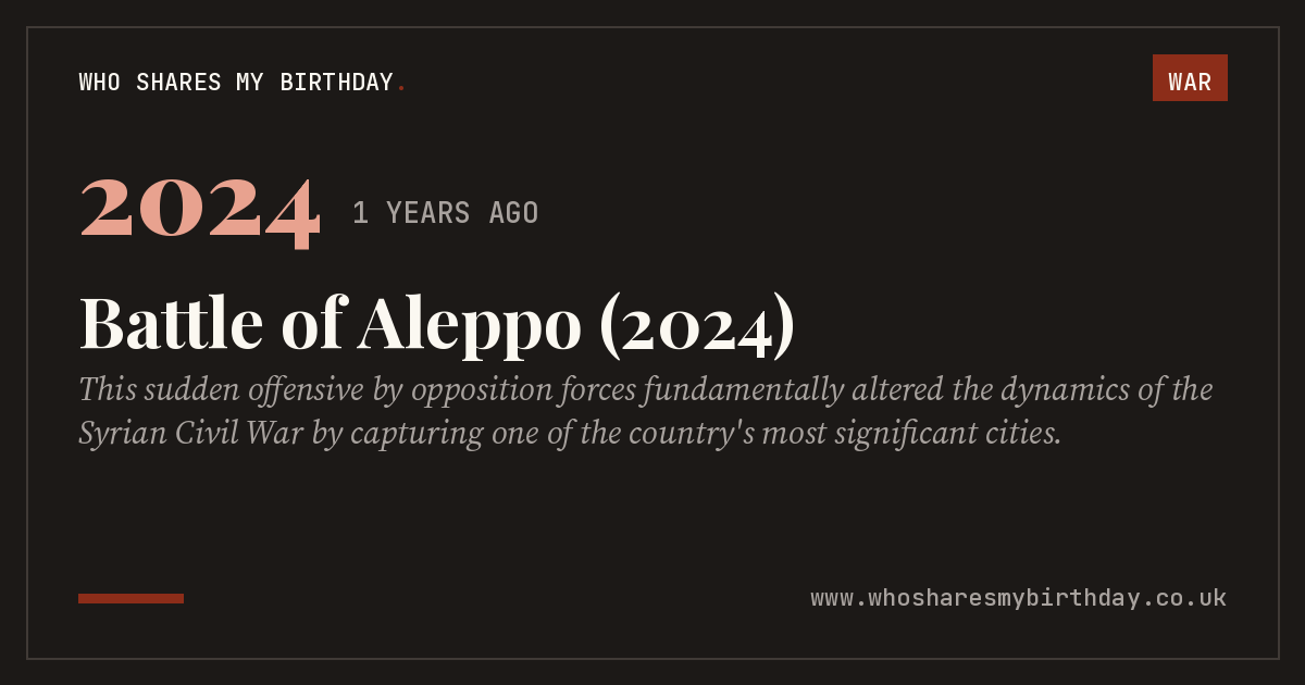 Battle of Aleppo (2024)