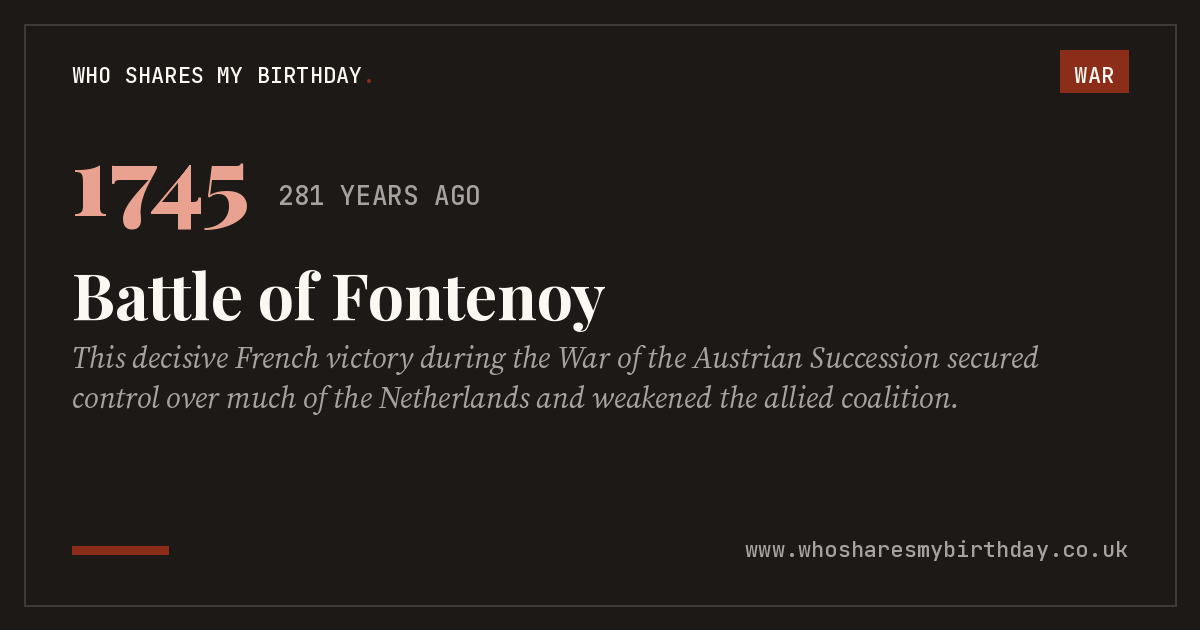 Battle of Fontenoy