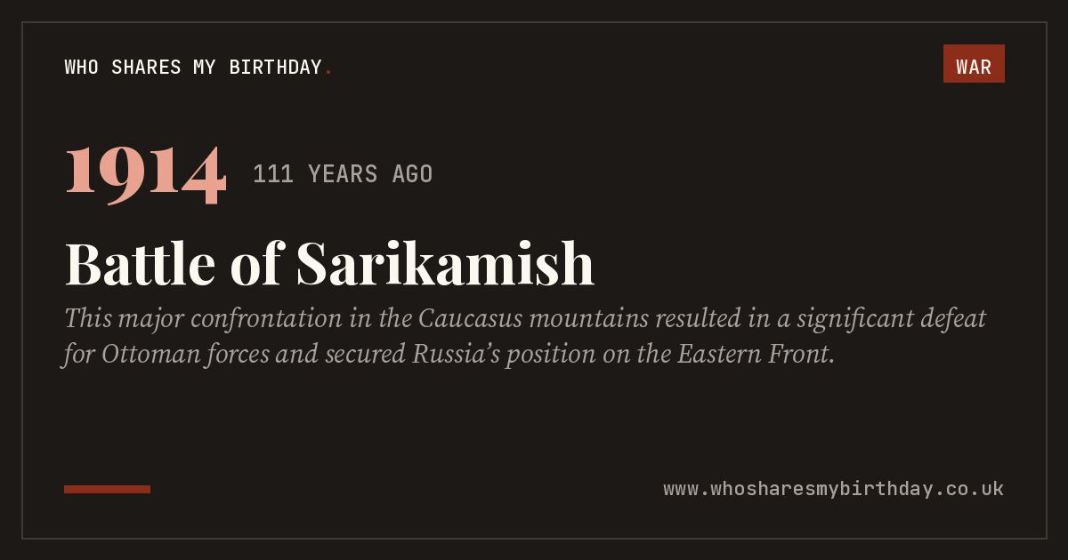 Battle of Sarikamish