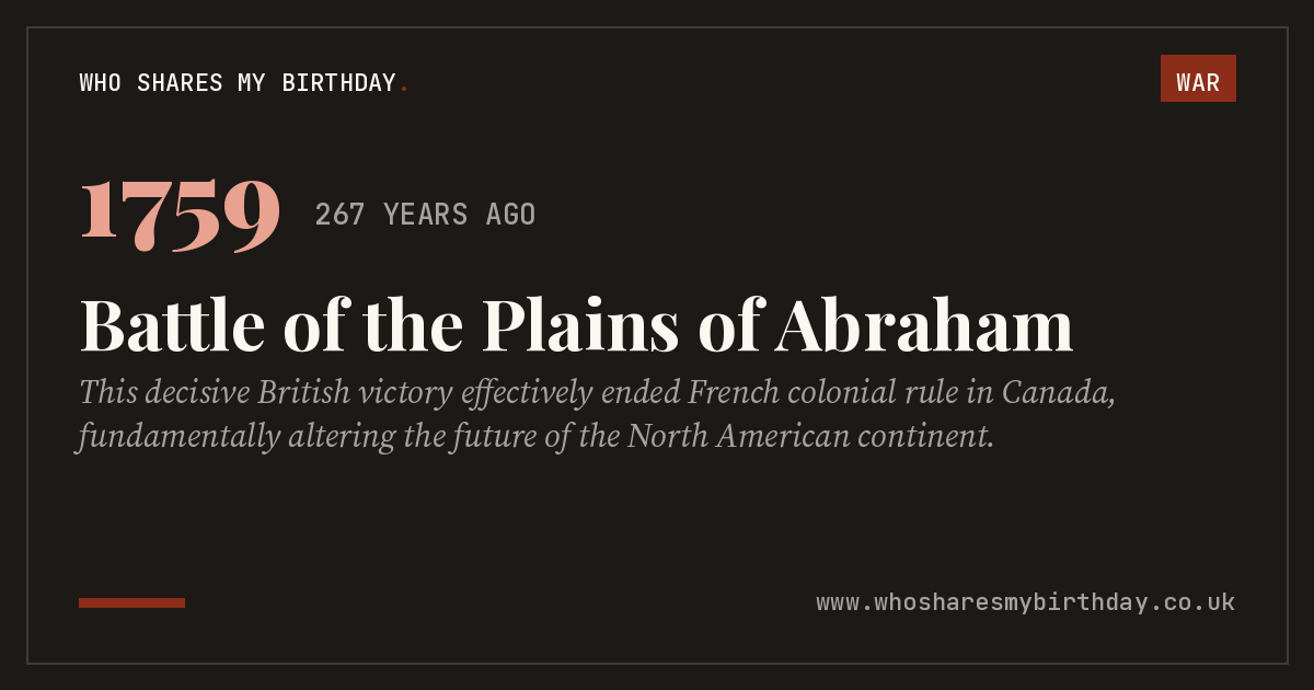 Battle of the Plains of Abraham