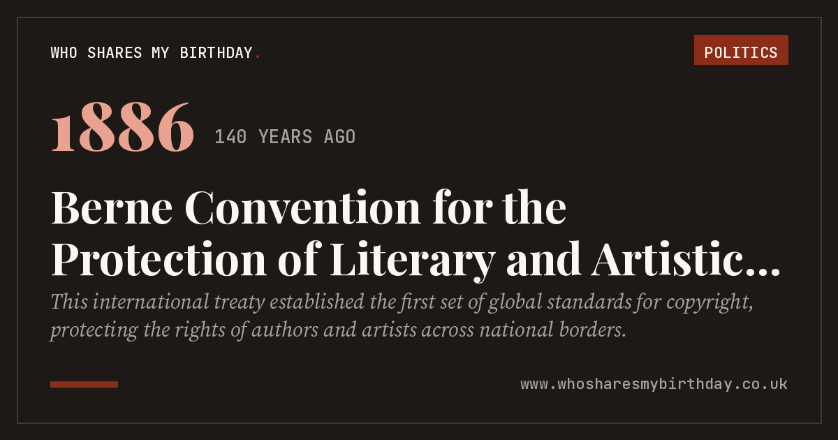 Berne Convention for the Protection of Literary and Artistic Works