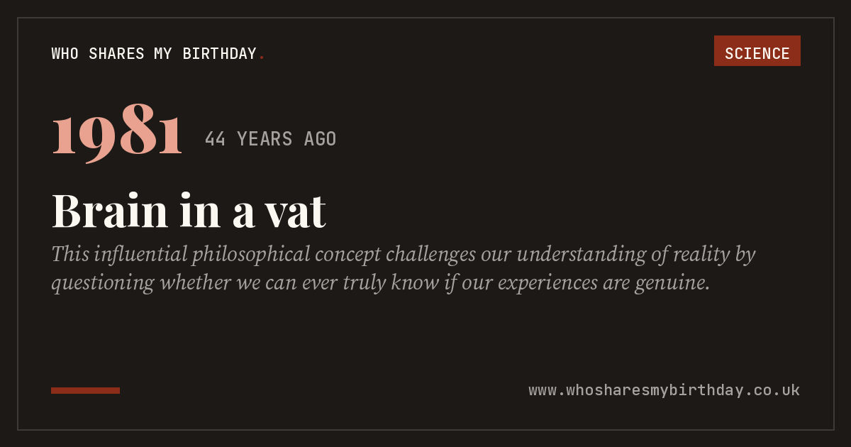 Brain in a vat