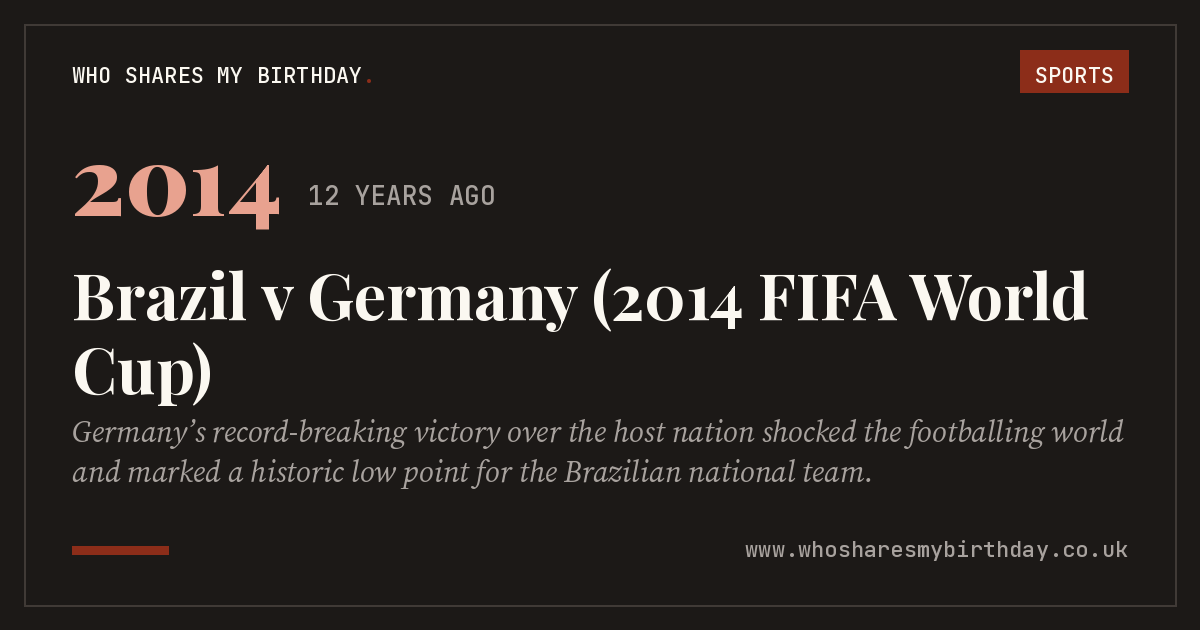 Brazil v Germany (2014 FIFA World Cup)
