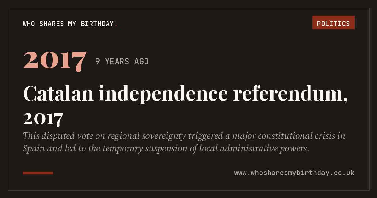 Catalan independence referendum, 2017