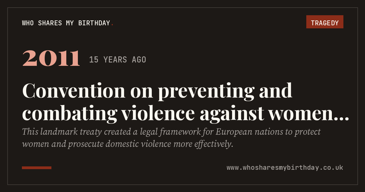 Convention on preventing and combating violence against women and domestic violence