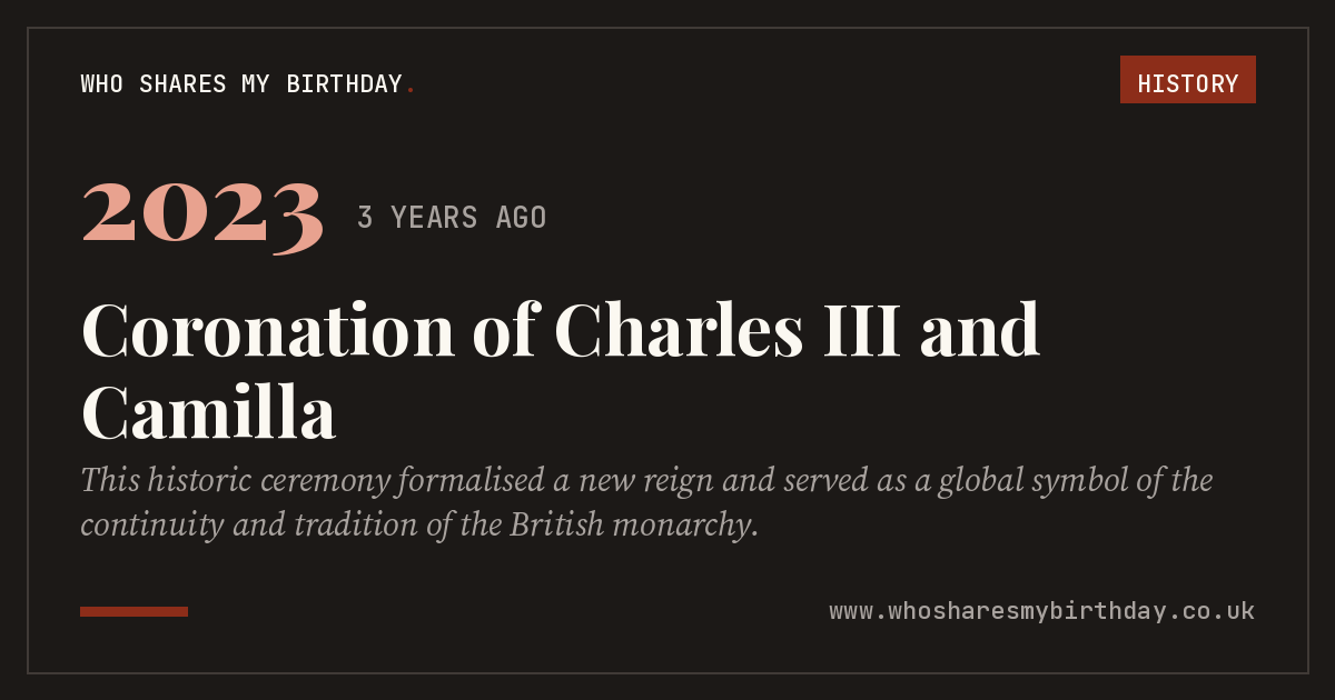 Coronation of Charles III and Camilla