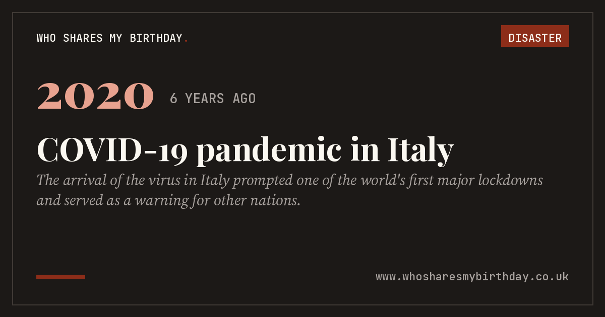 COVID-19 pandemic in Italy