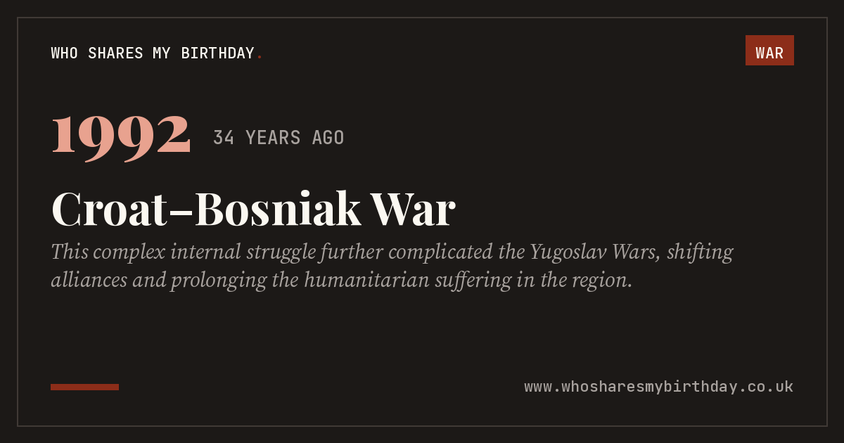 Croat–Bosniak War