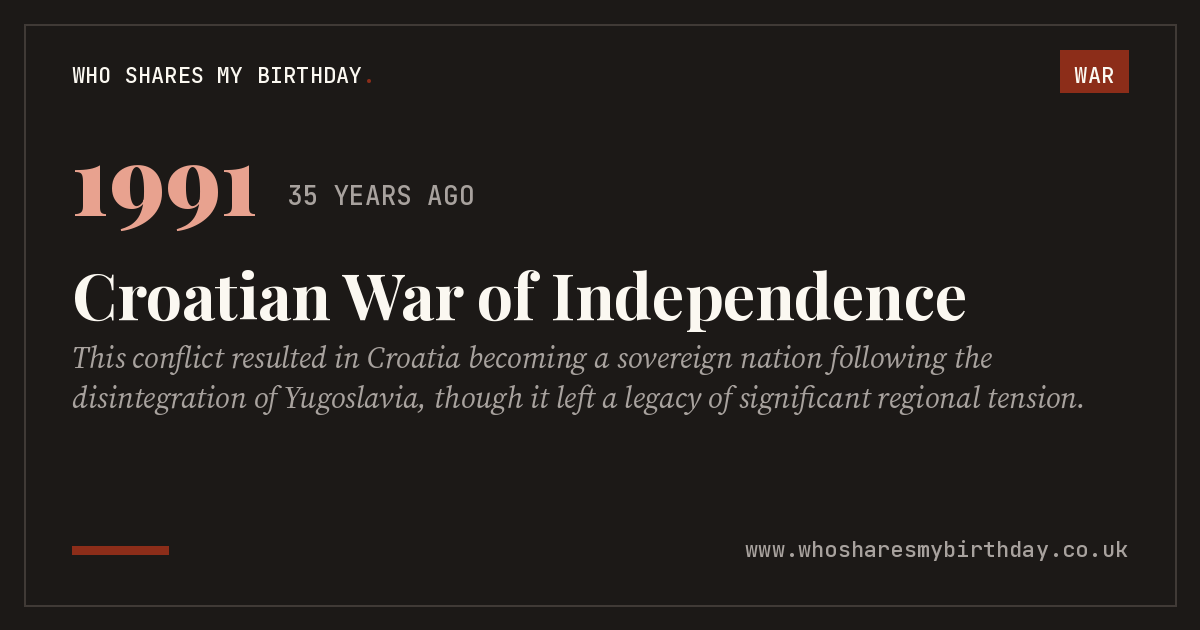 Croatian War of Independence