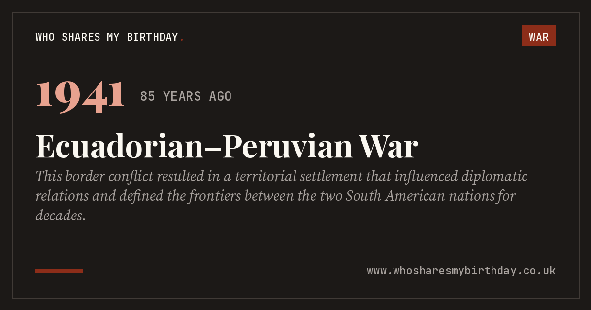 Ecuadorian–Peruvian War