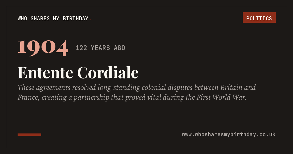 Entente Cordiale