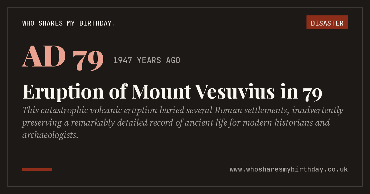 Eruption of Mount Vesuvius in 79