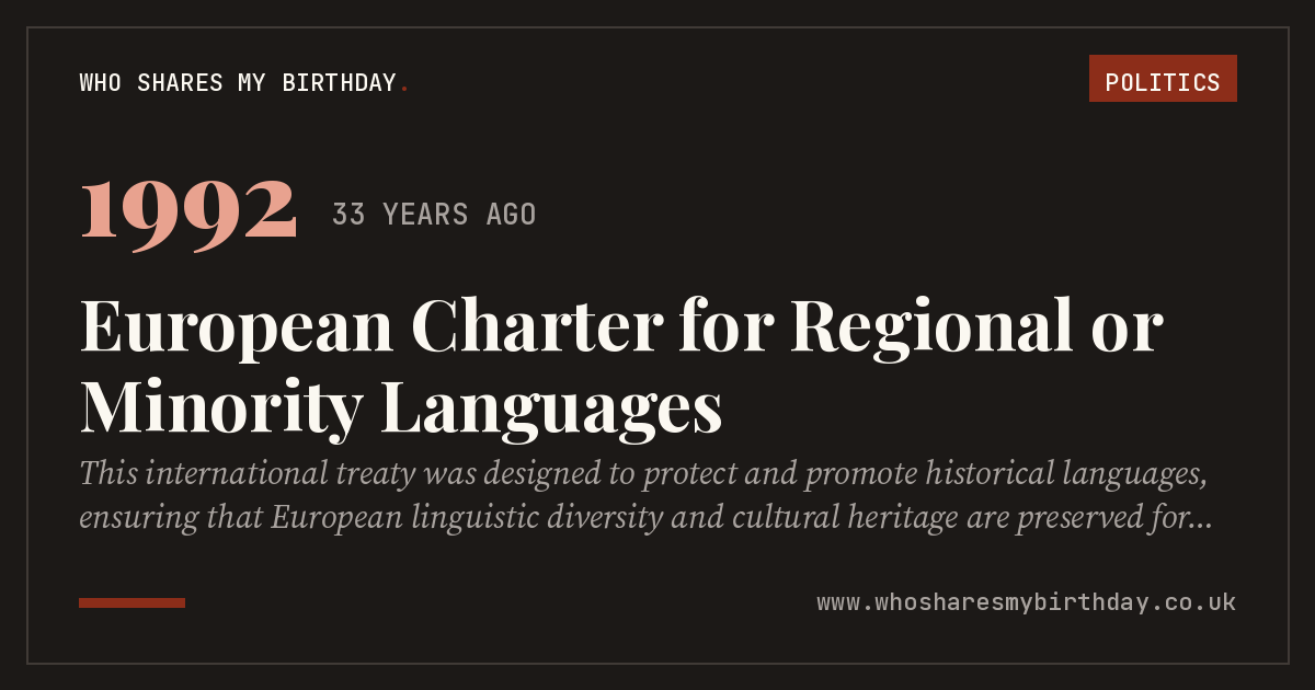 European Charter for Regional or Minority Languages