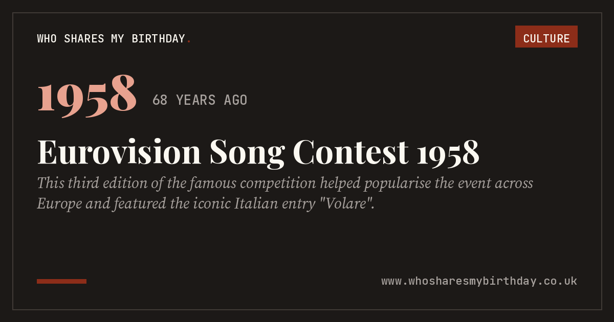 Eurovision Song Contest 1958
