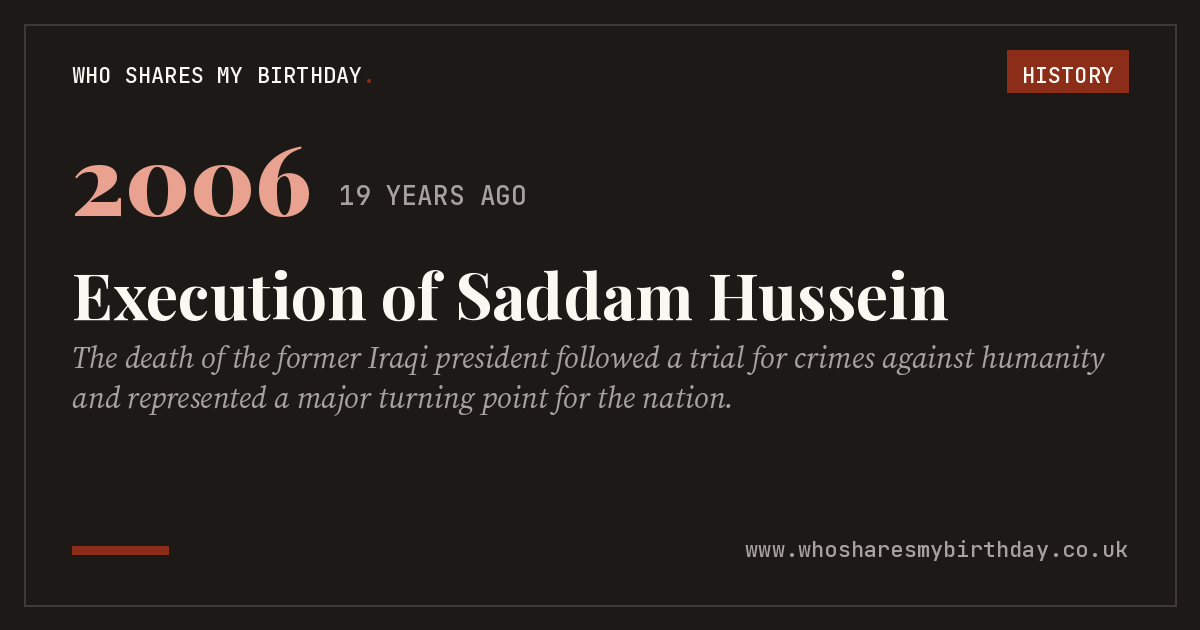 Execution of Saddam Hussein