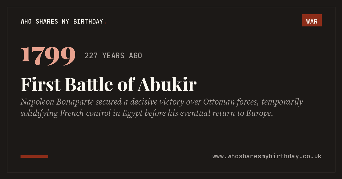 First Battle of Abukir