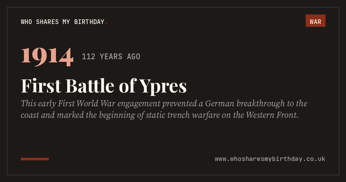 First Battle of Ypres