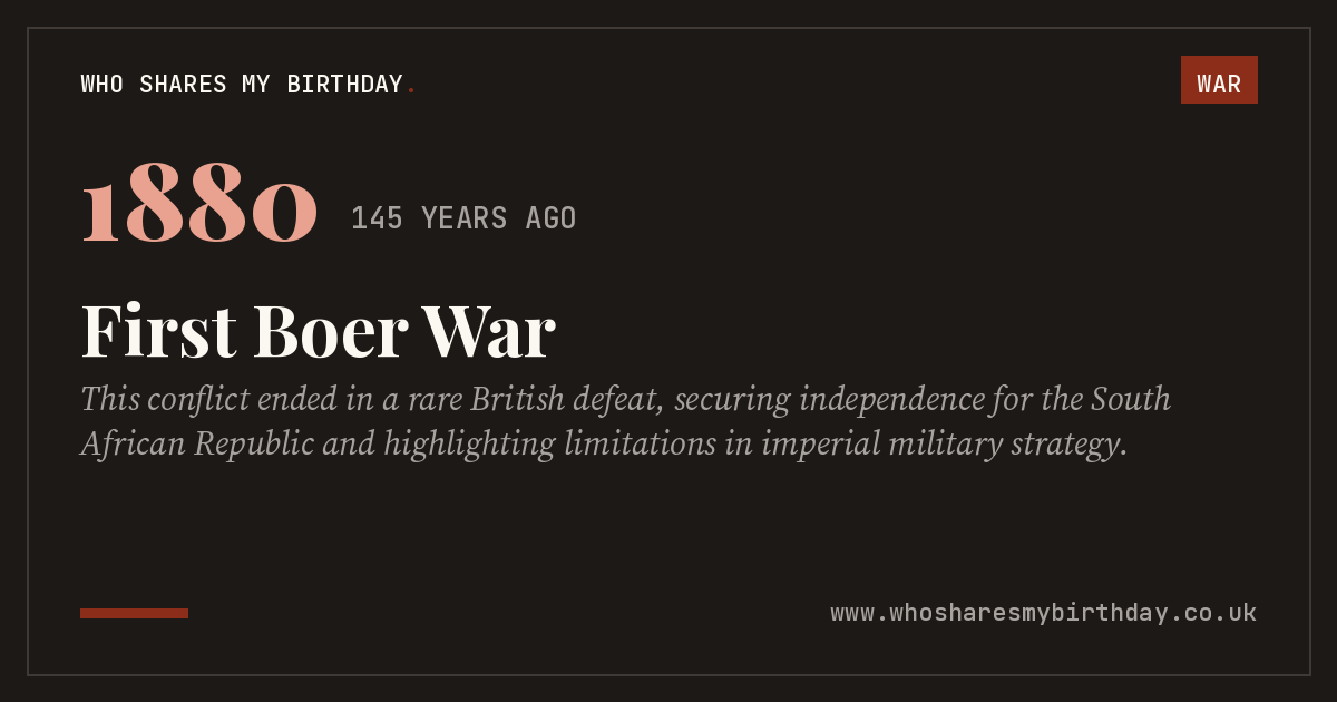 First Boer War