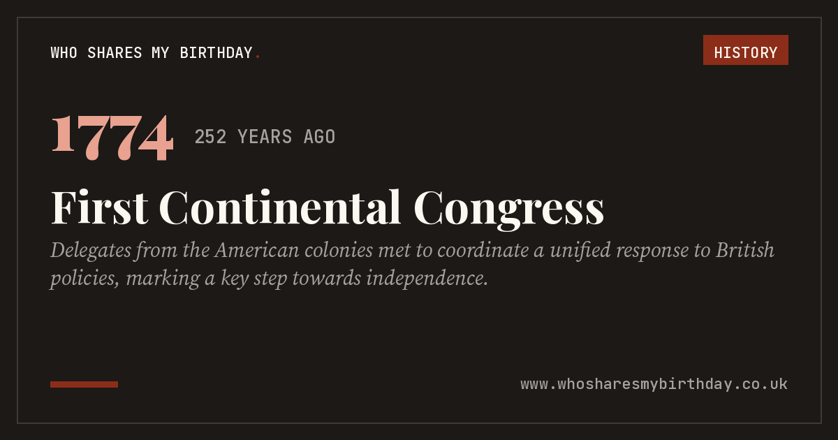 First Continental Congress
