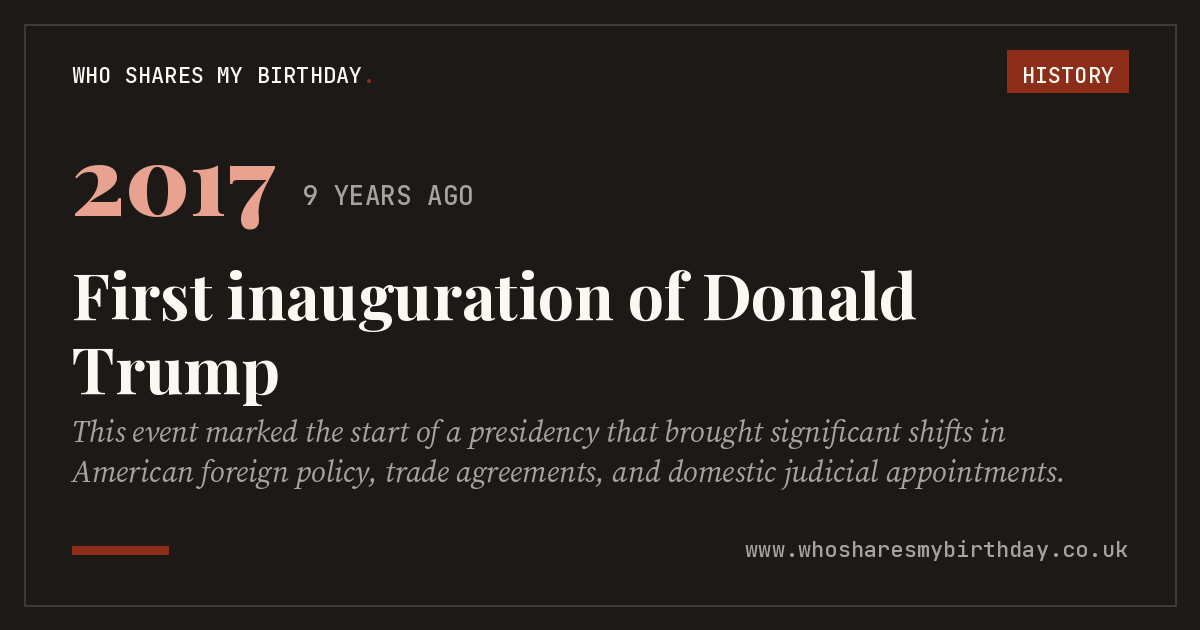First inauguration of Donald Trump