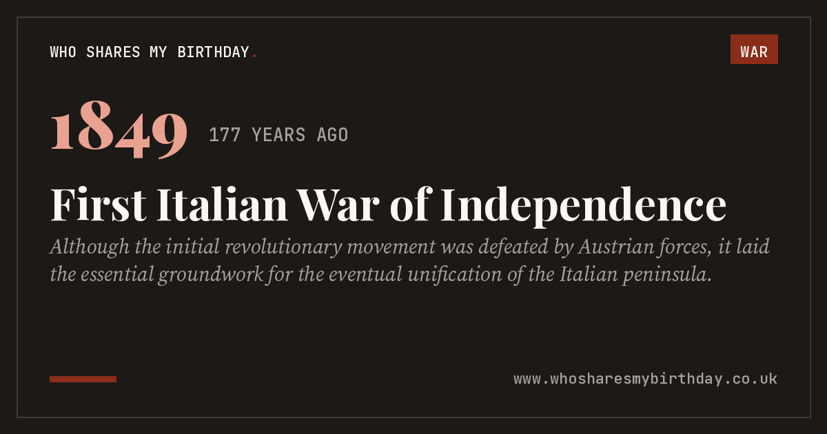 First Italian War of Independence