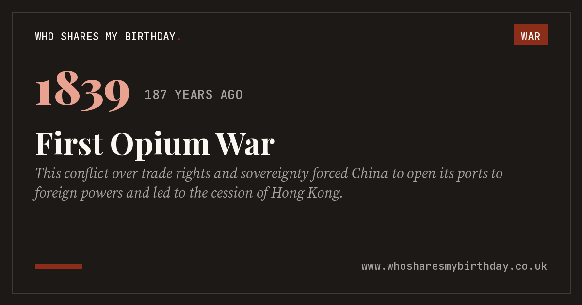 First Opium War